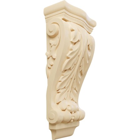 Ekena Millwork 6 1/4"W x 3 1/8"D x 13 1/2"H Medium Farmingdale Acanthus Pilaster Corbel, Maple COR06X03X13FRMA
